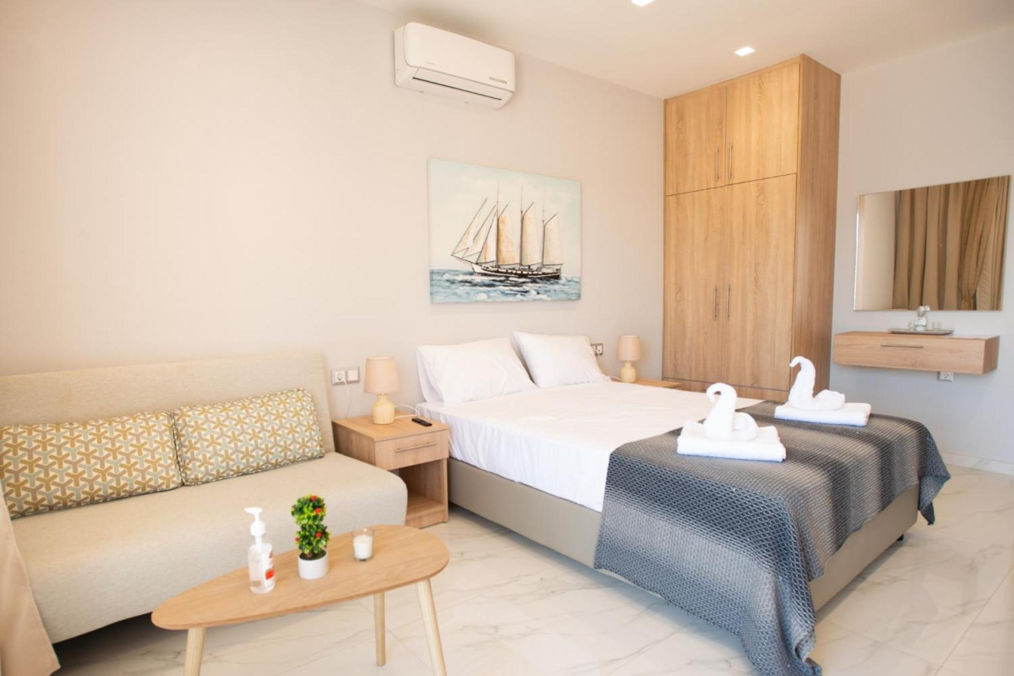 Beachfront Studio Kyma West ~ Crete'S Hidden Gem Kali Limenes Bagian luar foto